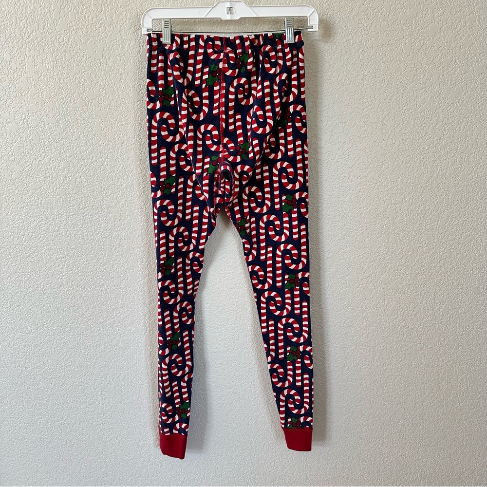 Hanna Andersson Candy Cane Matching Family Pajamas Long John Top Pant Set Size M - Picture 5 of 6